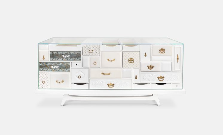 Mondrian White Sideboard
