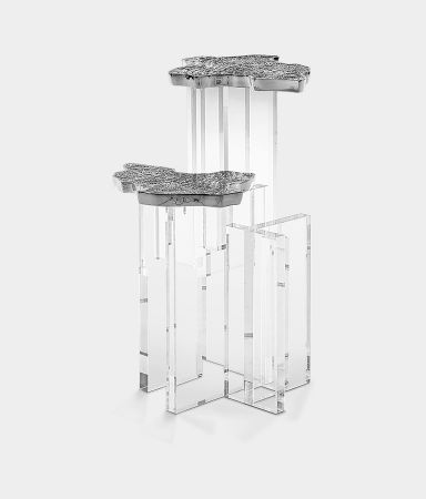 Monet Silver Contemporary Side Table