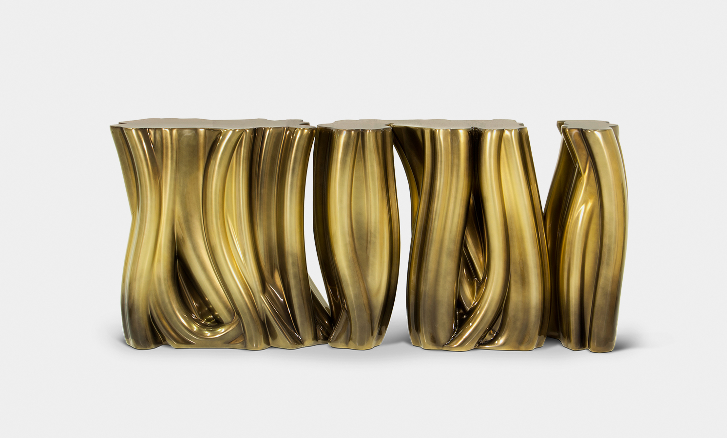 Monochrome Gold Contemporary Console
