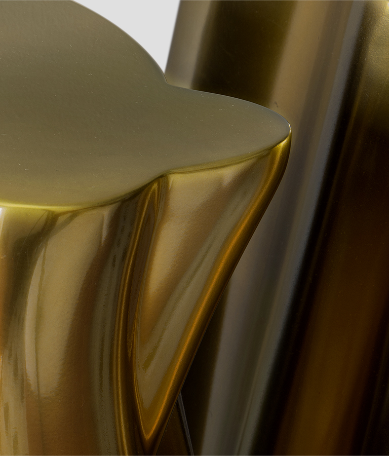 Monochrome Gold Contemporary Console