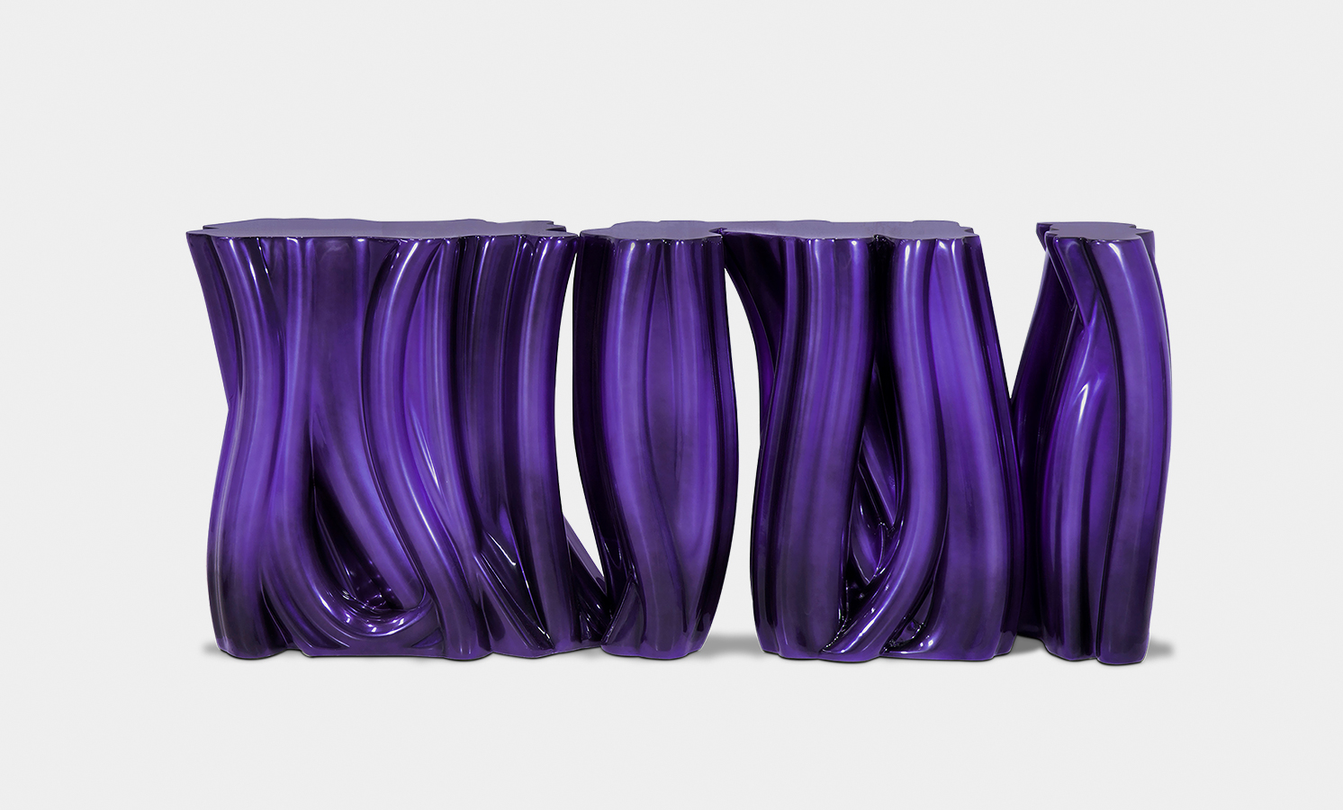 Monochrome Purple Contemporary Console