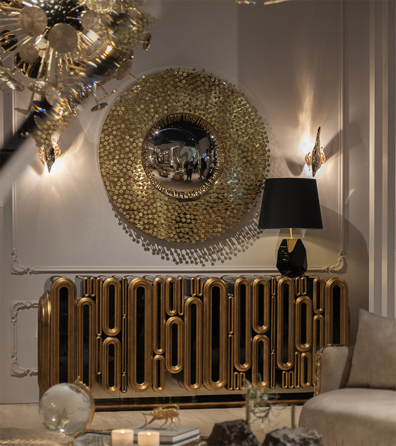 Diamond Emerald Luxury Sideboard