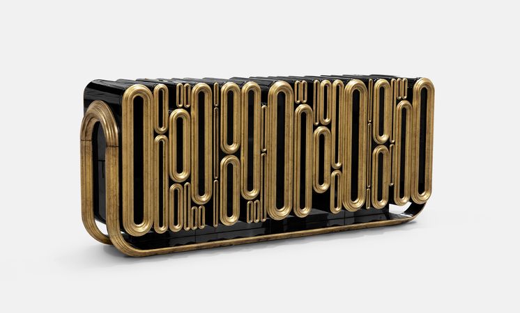 Diamond Emerald Luxury Sideboard