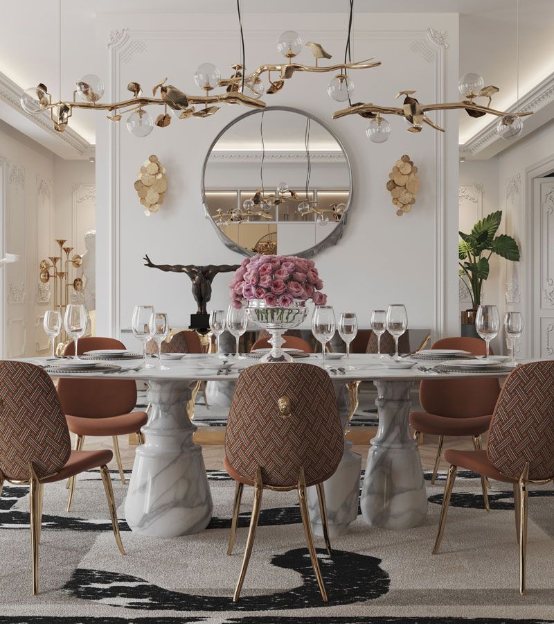 Pietra Oval Estremoz Contemporary Dining Table