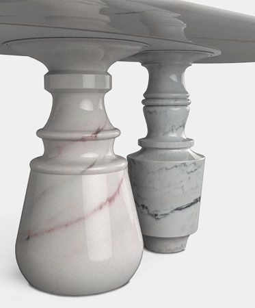Pietra Oval Estremoz Contemporary Dining Table