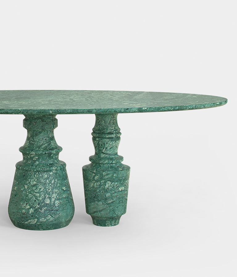 Pietra Oval Guatemala Contemporary Dining Table