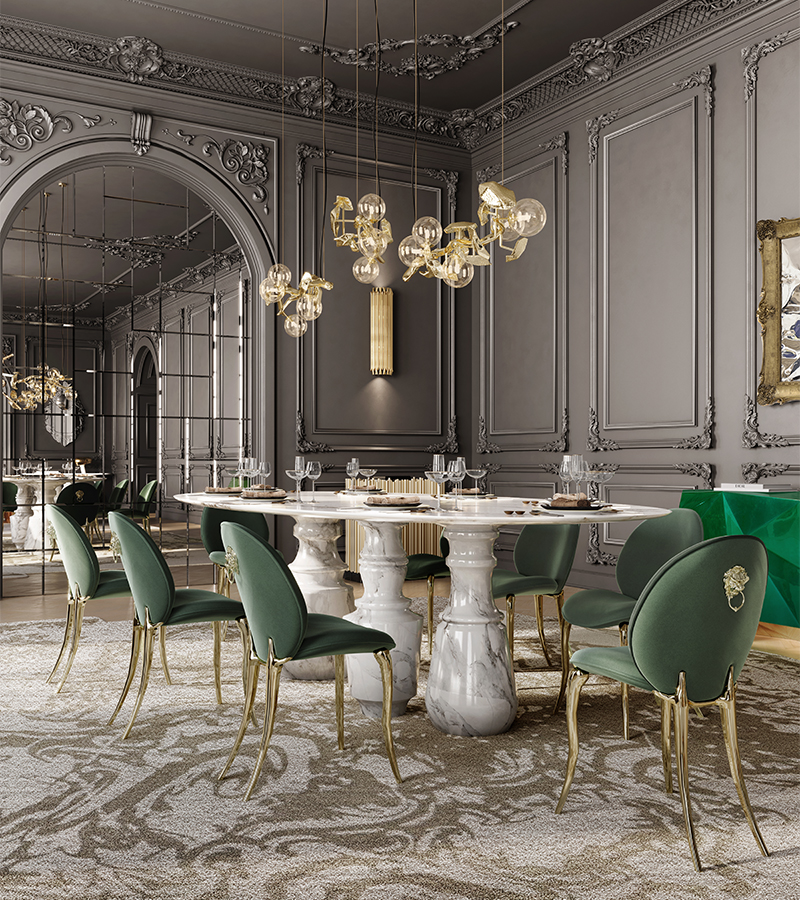 Pietra Oval XL Estremoz Contemporary Dining Table