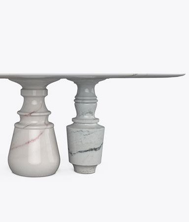 Pietra Oval XL Estremoz Contemporary Dining Table