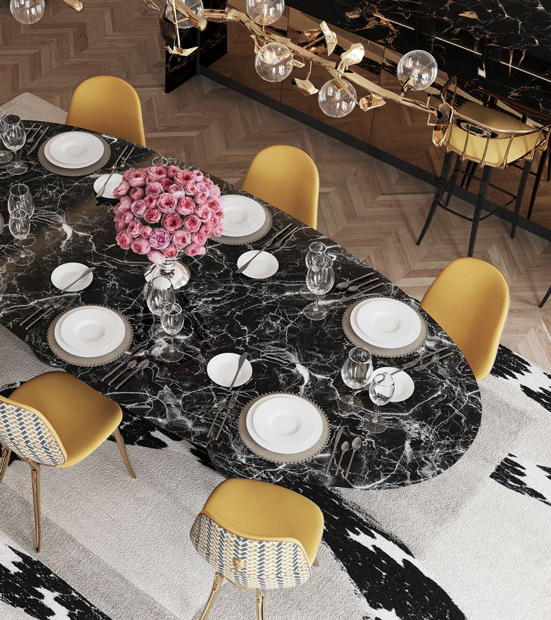 Pietra Oval XL Contemporary Dining Table
