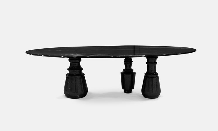 Pietra Oval XL Contemporary Dining Table