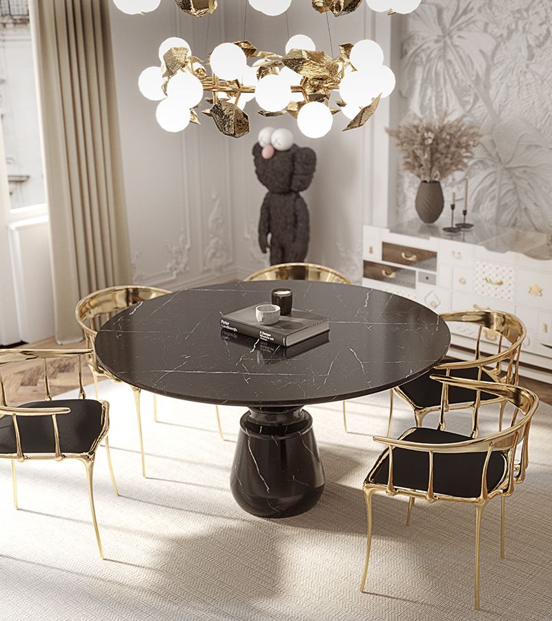 Pietra Round Guatemala Contemporary Dining Table