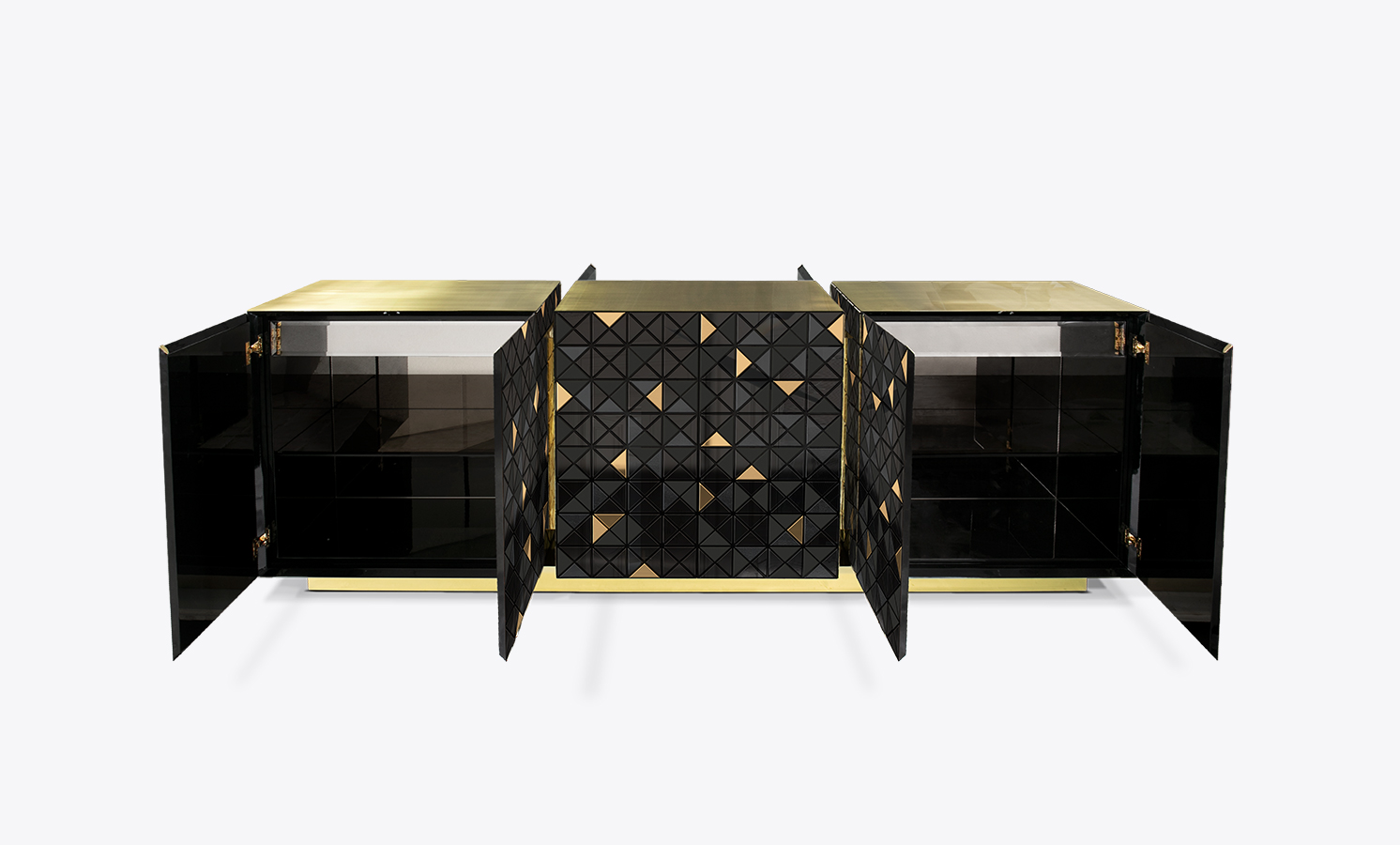Pixel Black & Gold Luxury Sideboard