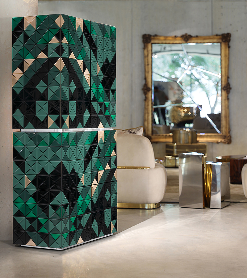 Pixel Green  Luxury Cabinet