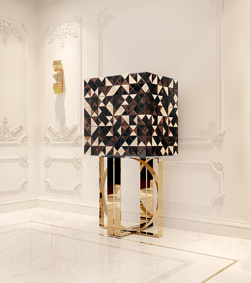 Pixel Walnut Luxury Cabinet