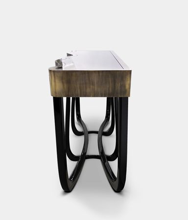 Sinuous Patina Contemporary Console