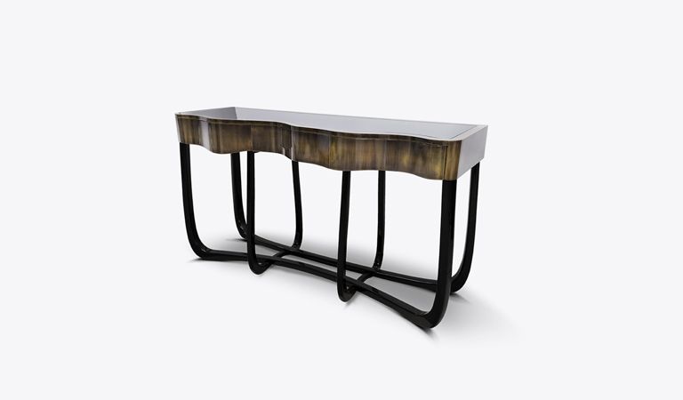 Sinuous Patina Contemporary Console