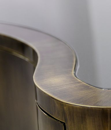 Sinuous Patina Contemporary Console