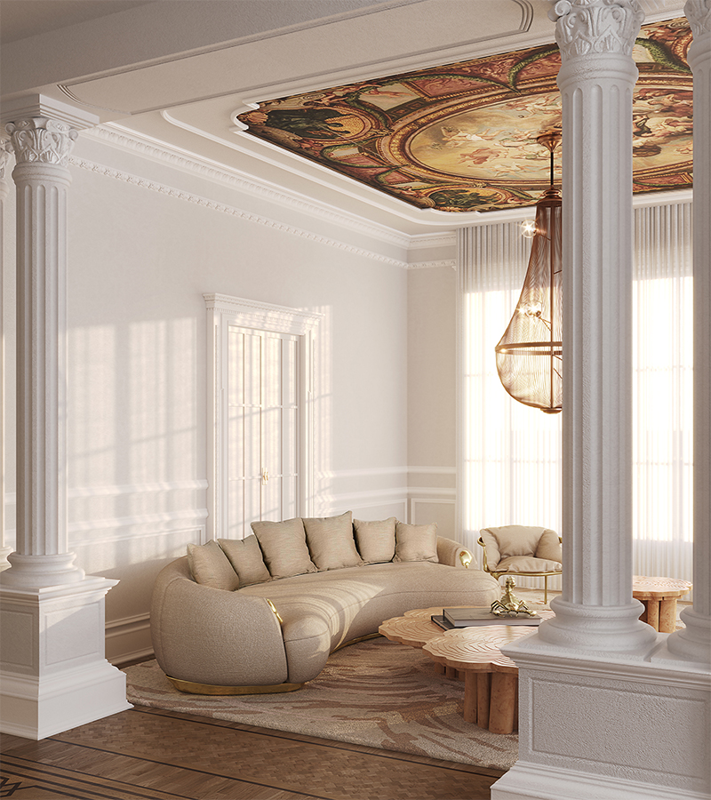 Soleil curved sofa