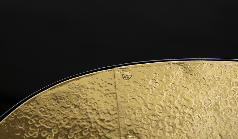Wave Hammered Brass Luxury Center Table