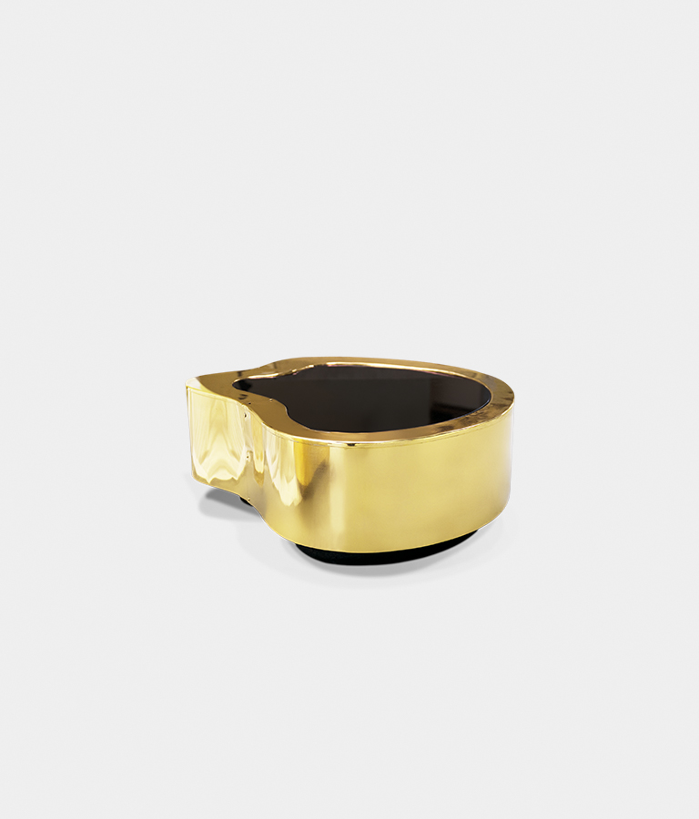 Wave Polished Brass Luxury Center Table