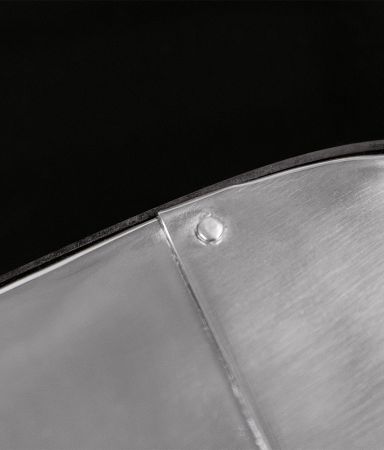 Wave Polished Stainless Steel Luxury Center Table