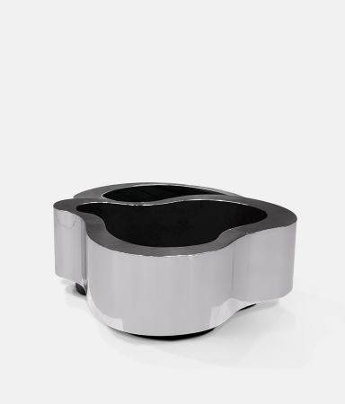 Wave Polished Stainless Steel Luxury Center Table